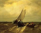Fishing Boats on the Bay of Fundy - 威廉·布雷德福